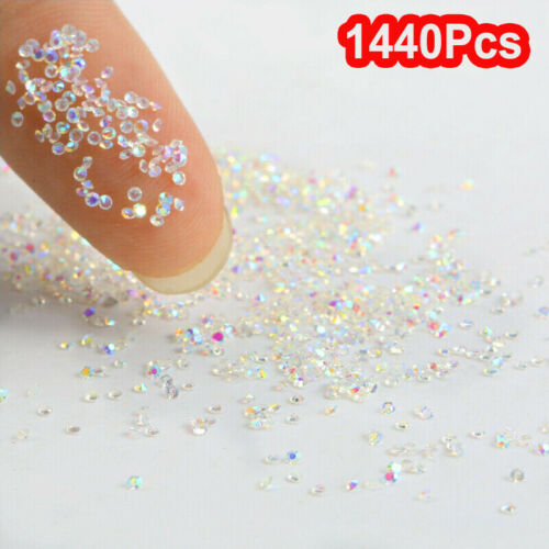 1440pcs Crystal Pixie 3d Nail Art Micro Zircon 1.1mm Mini Rhinestones Nail Makeu