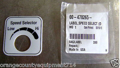 New 2912 Hobart Automatic Slicer 2912 00-478265 Speed Control Sticker 1509 Label