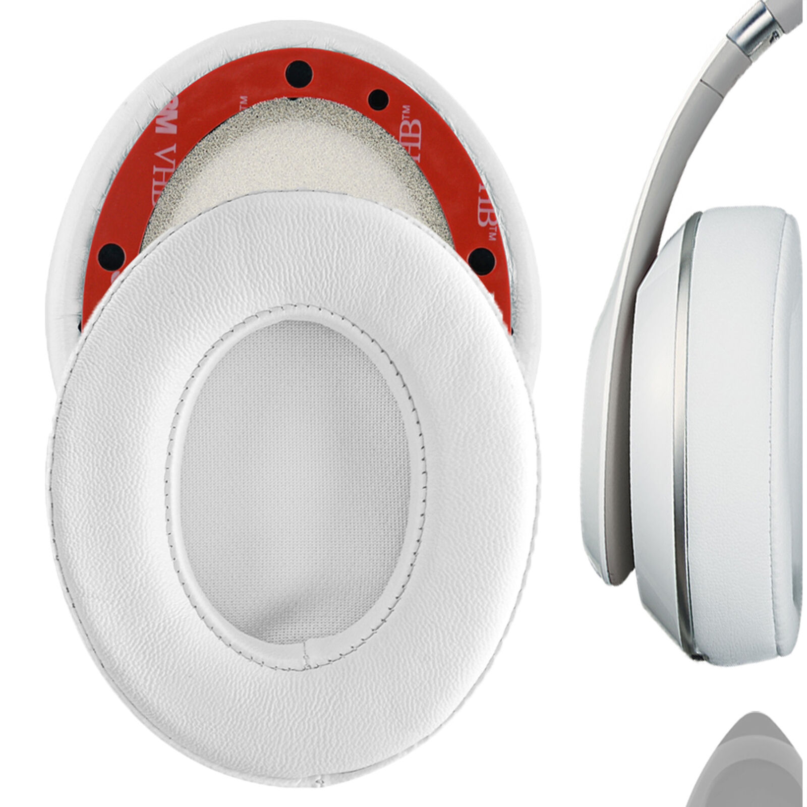 Geekria Sheepskin  Replacement Ear Pads For Beats Studio 2.0 Headphones (white)