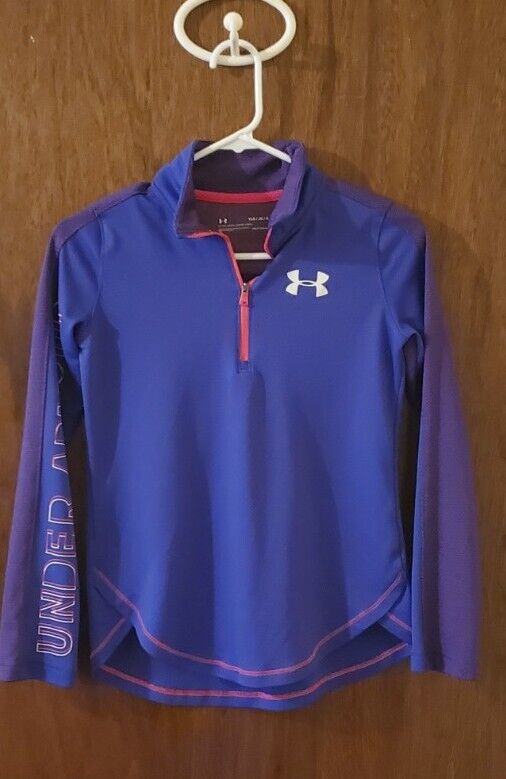 Under Armour 1/4 Zip Pullover Top Sz Youth Large
