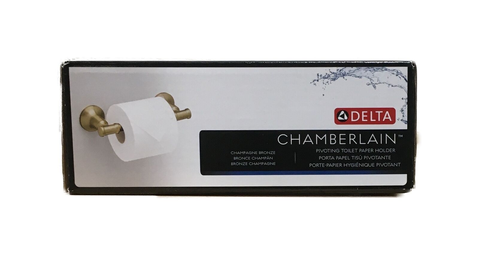 Delta Chamberlain Wall Mount Pivoting Toilet Paper Holder In Champagne Bronze